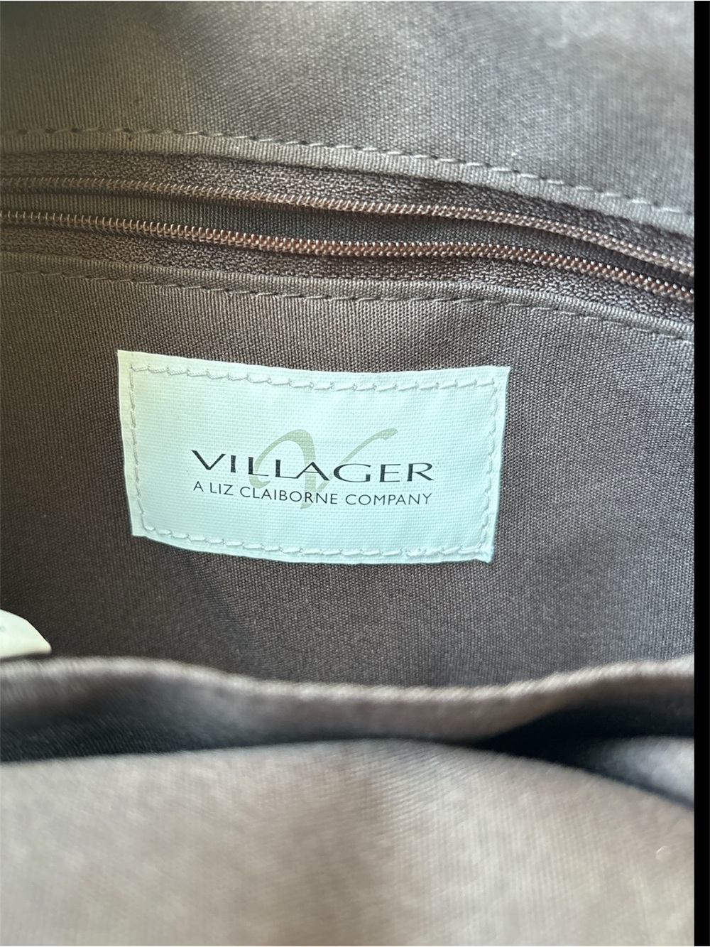 🎉BOGO 1/2 🎉 VTG Liz Claiborne Villager Classic Dark Brown Shoulder Bag - Picture 6 of 10